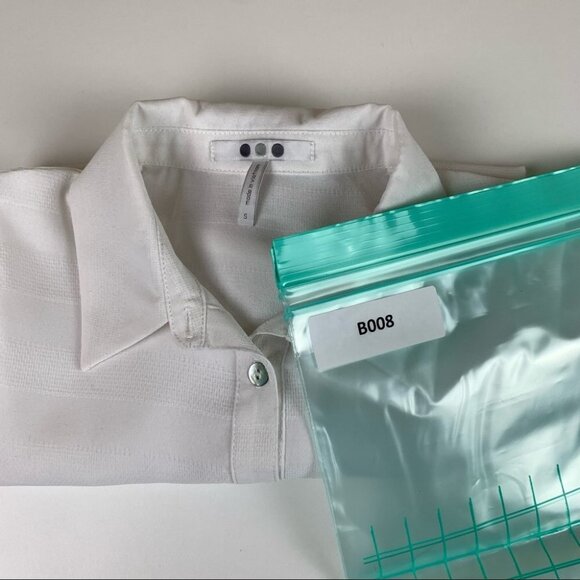 THREE Dots I Oversized Short Sleeve Button up Blouse NWT - Picture 8 of 8